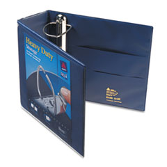 EZD Nonstick View Binder, 4" Capacity, 8-1/2"x11", Navy
