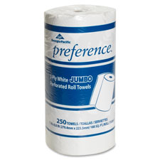 Roll Towels, Perforated, 250 Shts, 8-13/16"x11",12RL/CT, WE