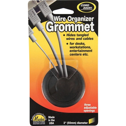 Grommet, 2" Diameter, Adjustable Openings, Black