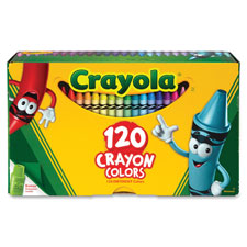 Crayola Crayons w/Sharpener, 120/BX, Ast