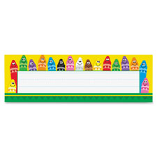 Colorful Crayons Name Plates, 36/PK, Multi