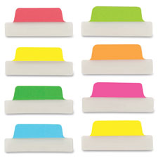 Ultra Margin Tabs, 2-1/2"x1", 24/PK, Neon
