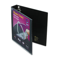 EZD Nonstick View Binder,1-1/2" Capacity, 8-1/2"x11", Black