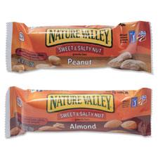Nut Granola Bars, Sweet/Salty, 1.2oz, 16/BX, Peanut