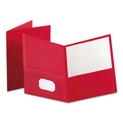 Twin Pocket Folders,w/o Fasteners,11"x8-1/2",25/BX,RED
