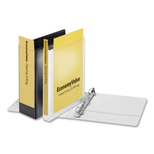 D-Ring View Binder, 1" Capacity, White