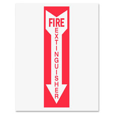 Safety Sign Inserts-Fire Extinguisher, Red/White