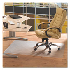 Hard Floor Chairmat, PVC, 36"x48", Clear