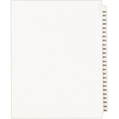 INDEX,LTR,#326-350,25,WHT