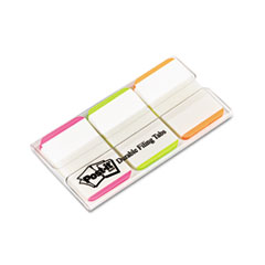 Dispenser File Tabs, 1", 66/PK, AST Bright Color Bars