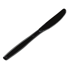 Plastic Knives, Heavyweight, 1000/CT, Black
