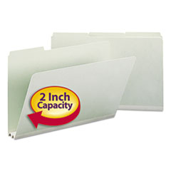 Pressboard Folders,1/3 Tab Cut,2" Exp,Lgl,25/BX,Gray Green