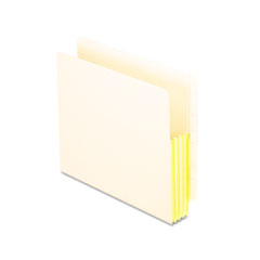 End Tab File Pockets, End Tab, 5-1/4" Exp, Manila, 10/BX