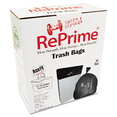 Can Liners, Accufit, 23 Gallon, .9mil, 28"x45", 50/BX, Black