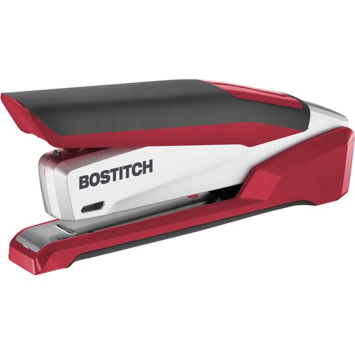 Spring Powered Stapler,use 1/4" Staples,25Sht/Cap,Red/Silvr
