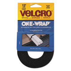 Adhesive Straps, Wrap, 3/4"x12', Black